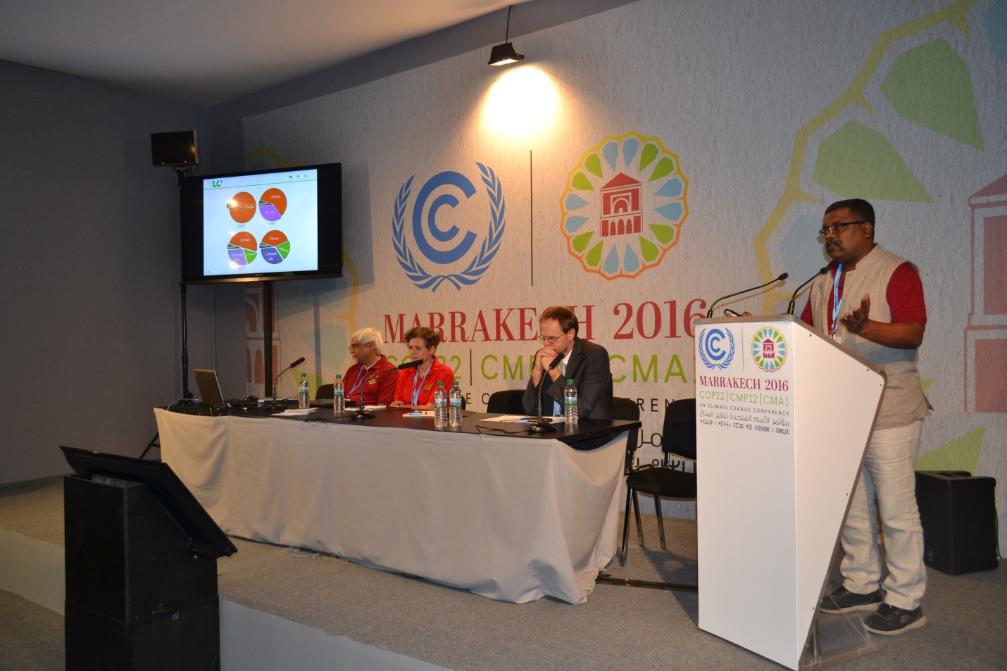 Dr. Soumen Maity presenting on LC3 at  COP22 Side Event